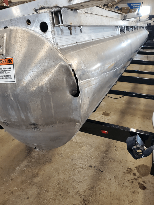 Aluminum Pontoon Boat Welding Repair Project