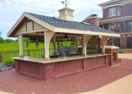 completed outdoor kitchen whitewater