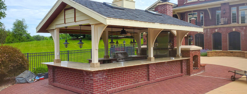 completed outdoor kitchen whitewater