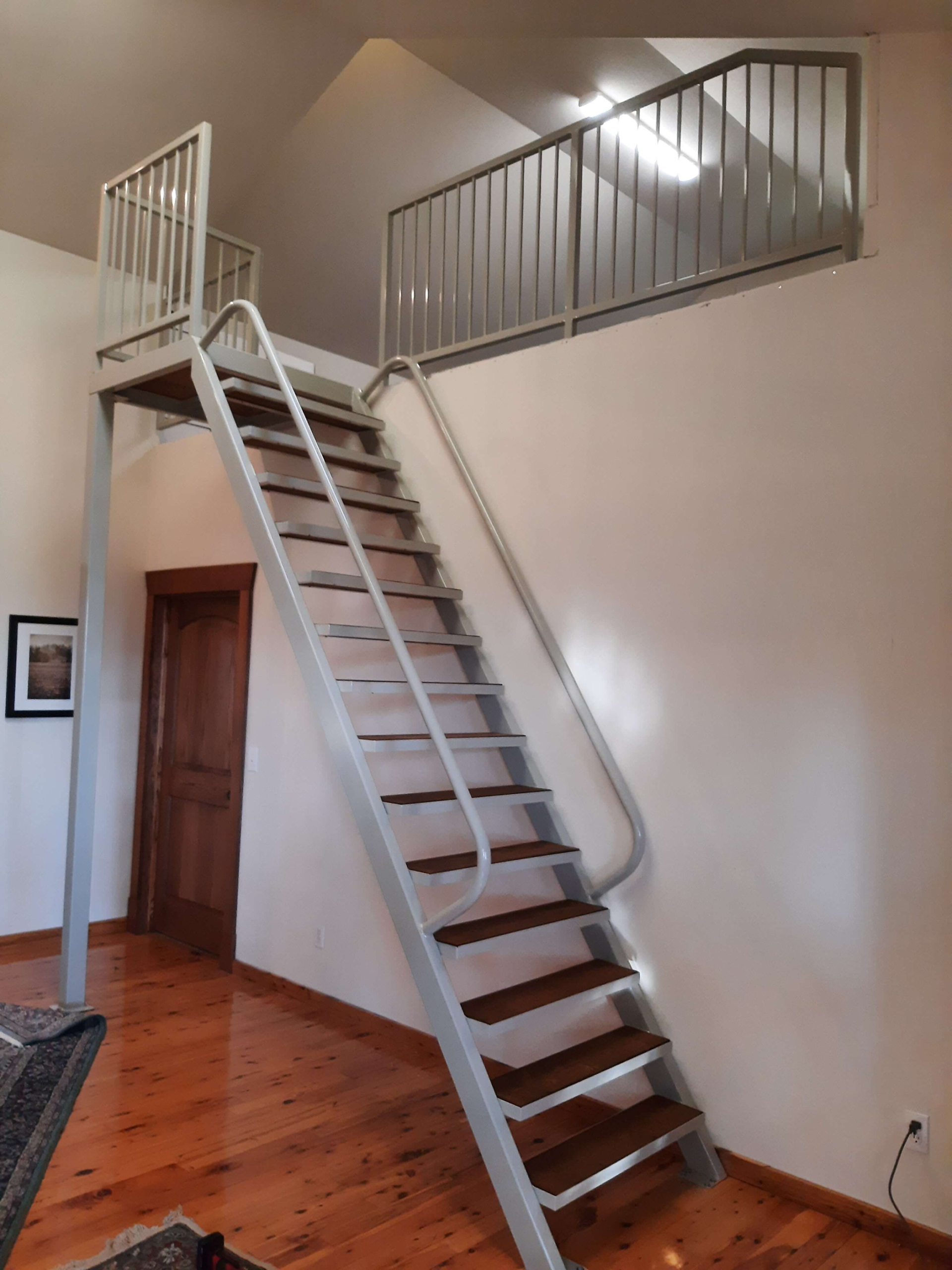 indoor stair metal handrail projects