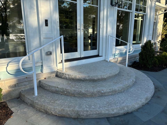 white metal handrails for Hummel Construction