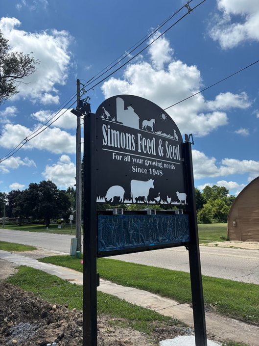 Simons Feed & Seed Metal Sign Project