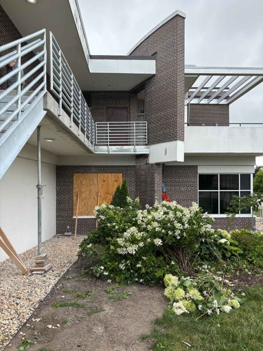 custom staircase fabrication project at UW Whitewater